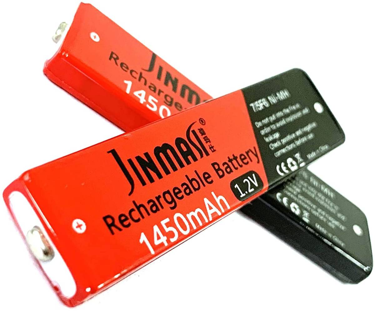 Jinmasi (2個入) CDプレーヤー MDプレーヤー 用 充電池 (ニッケル水素電池 ガム電池)【NH-14WM NH-10_画像1