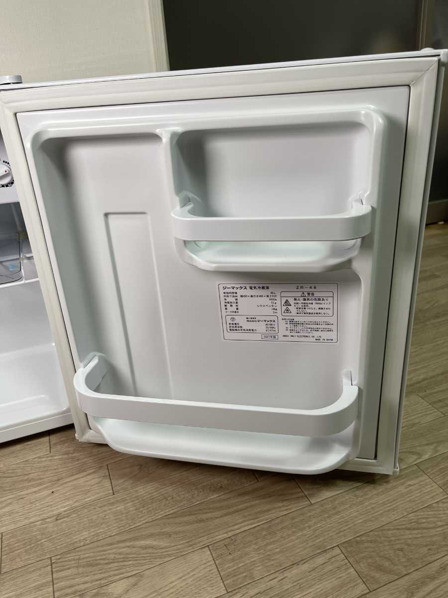 送料無料　ジーマックス 1ドア　小型冷蔵庫 ZR-48 2021年製　46L　_画像3