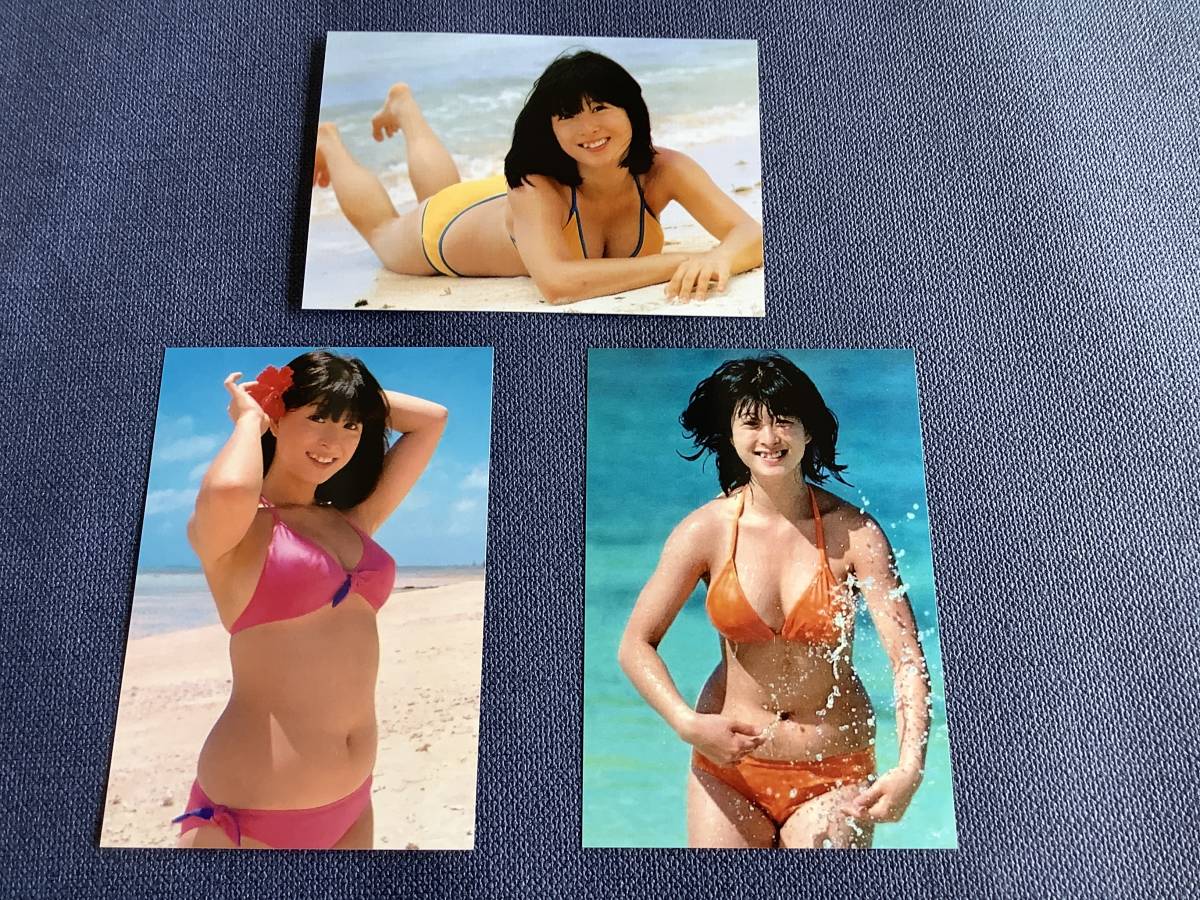 Yahoo!オークション - 河合奈保子 水着B 生写真 3枚セット Yahoo!オークション - 河合奈保子 水着B 生写真 3枚セット