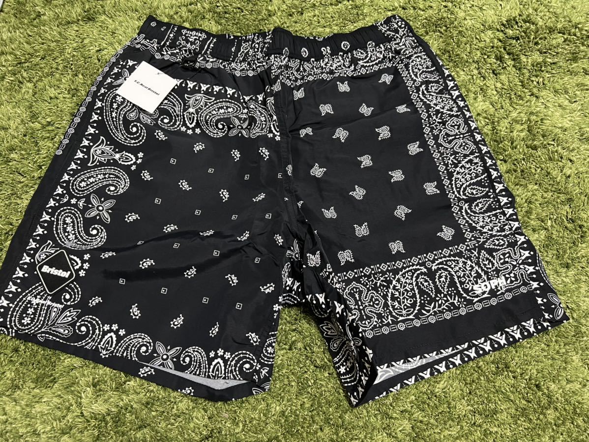 感謝価格】 XL FCRB NYLON EASY real SHORTS FCRB BLACK BANDANA
