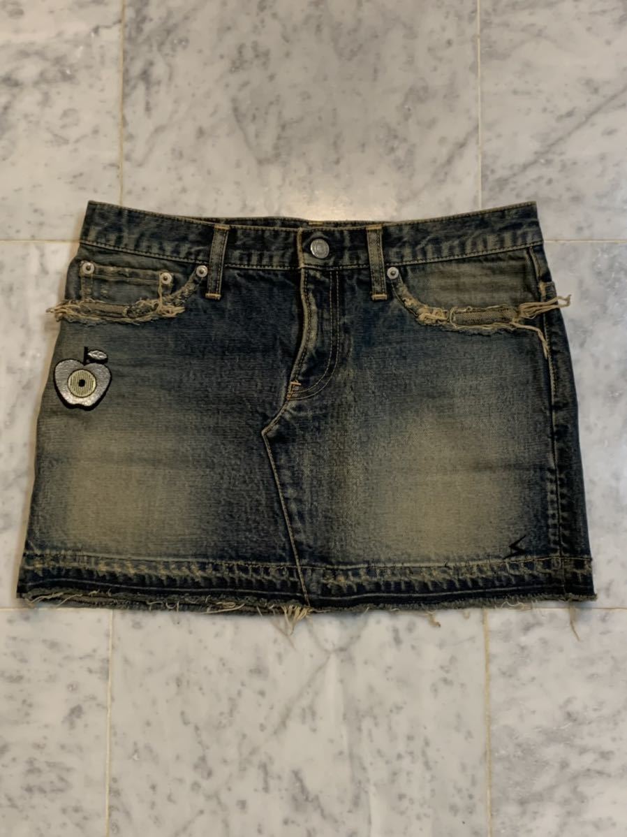 希少 undercover アンダーカバー 店舗限定ダメージデニムスカート 極美