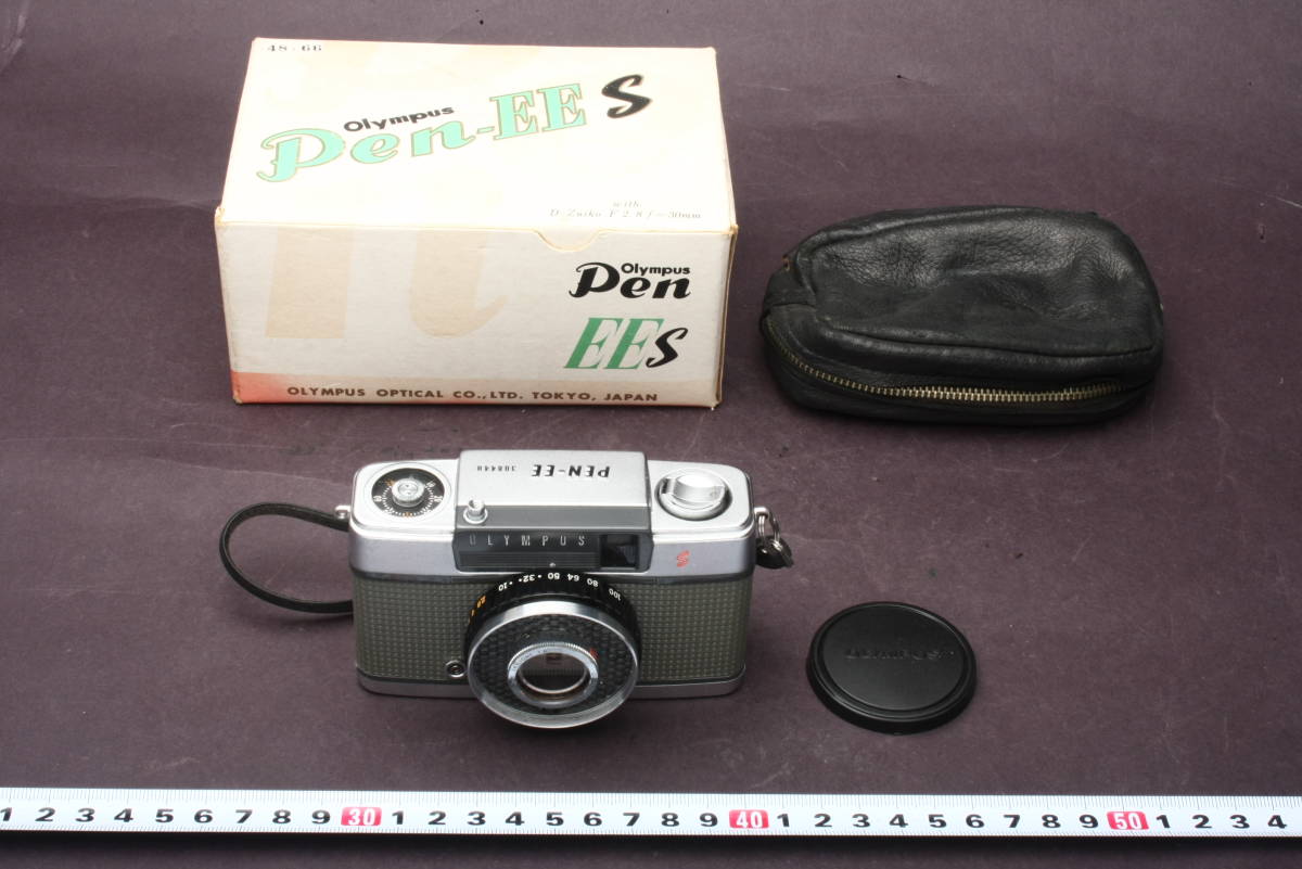 4866 Olympus オリンパス コンパクトカメラ PEN-EES ペンEES 22.5mm 箱、ケース付