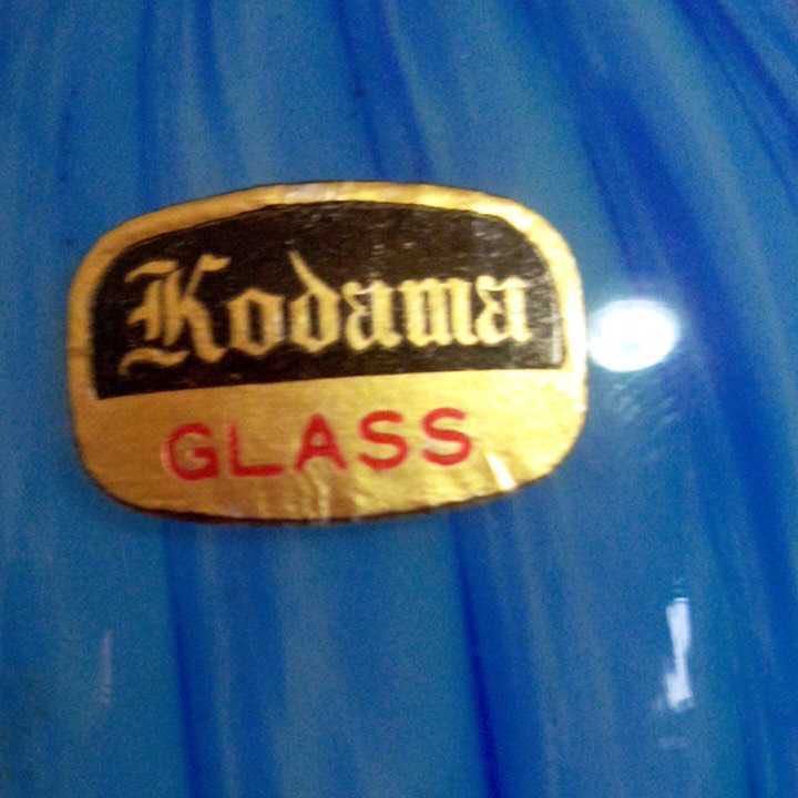 一輪挿し花瓶　ガラス　ブルー　Kodama GLASS 高さ約20㎝　底直径約5㎝　入れ口約6㎝　未使用　美品_画像2