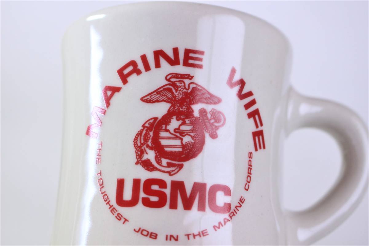 送料無料 ■ VICTOR ビクター Marine Wife USMC アメリカ海兵隊 マグカップ 磁器 マグ コーヒーマグ アメリカダイナー ヘビーマグ_画像5