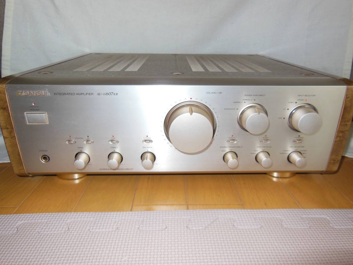 美品☆ SANSUI AU-α607XR プリメインアンプ 【希少サイドウッド】-