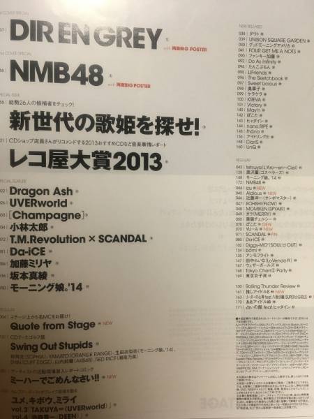 CD&DL.-.*2014 год 1-2 NO.1 DIR EN GREY*NMB48*T.M.Revolution*SCANDAL* постер есть 