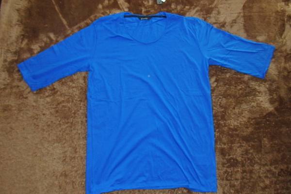 ジョンブルJOHNBULL クラシッククルーネック 5分袖 カラー Tシャツ15935青S