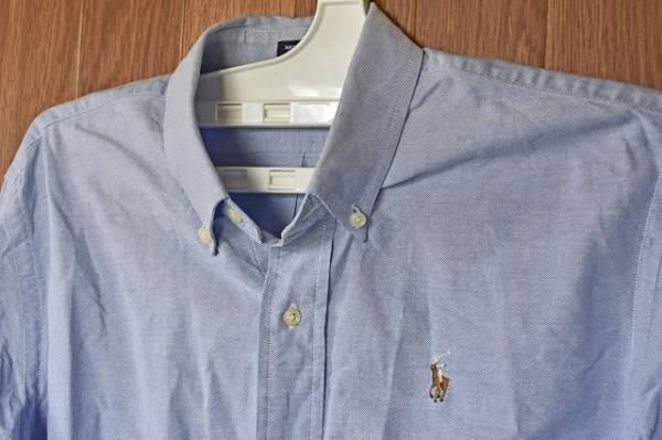 POLO RALPH LAUREN ラルフローレン サックスブルー 長袖シャツ サイズ２０ オックスフォード生地_画像3