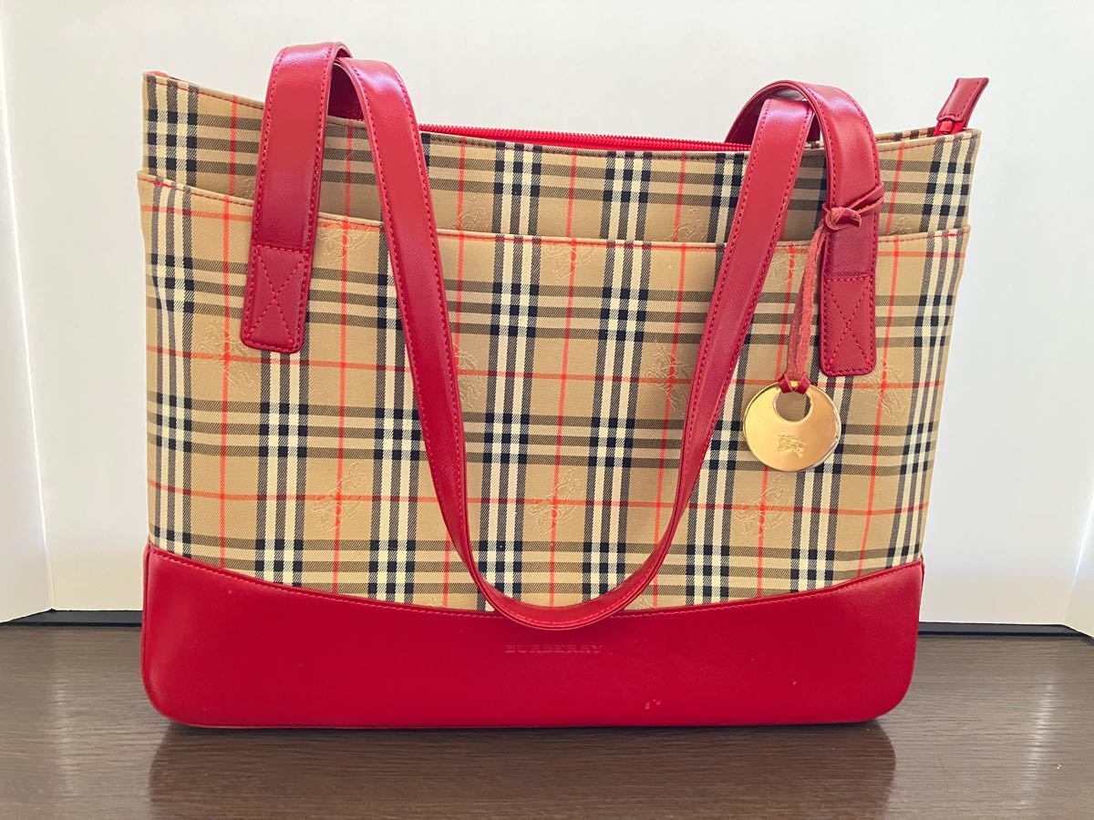 激安直営店 美品 バーバリー Burberry トートバッグ ノバチェック