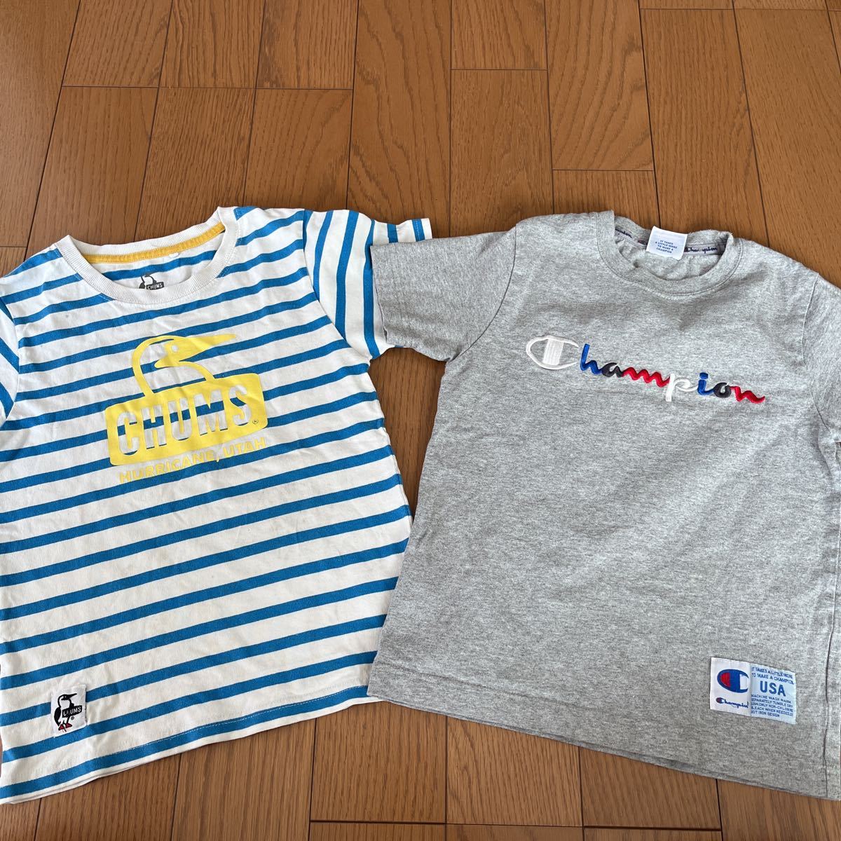 ヤフオク! - 半袖Tシャツ CHUMS.チャンピオン2枚セット120-130
