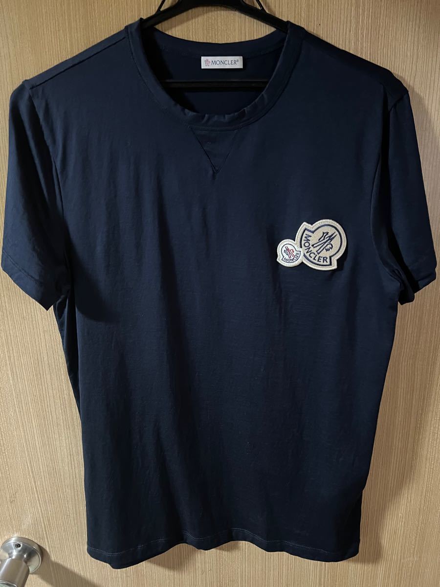 【未使用】 20-21AW MONCLER ダブルロゴ ワッペン Tシャツ 半袖Tシャツ モンクレール MONCLER