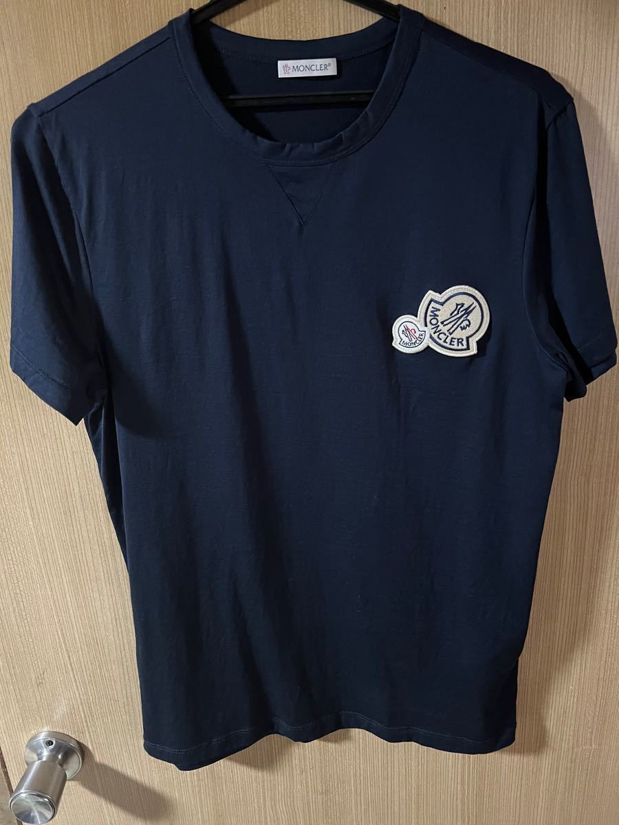 【未使用】 20-21AW MONCLER ダブルロゴ ワッペン Tシャツ 半袖Tシャツ モンクレール MONCLER