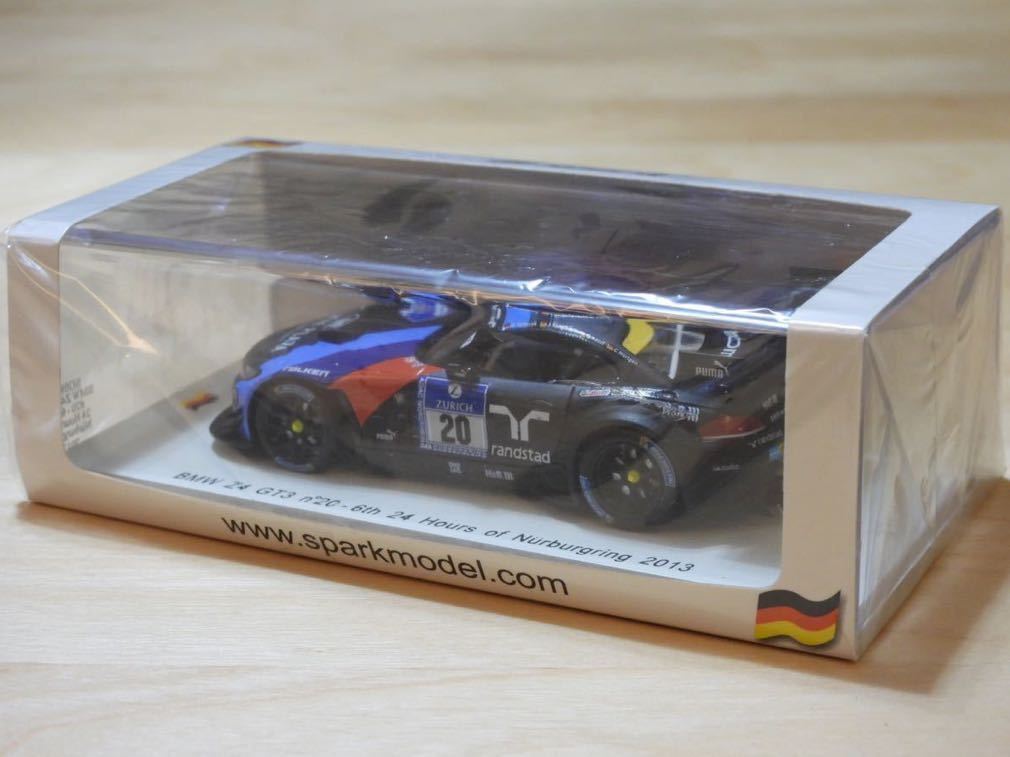 【新品：未開封】スパーク 1/43 BMW Z4 GT3 チーム シューベルト ADAC ニュルブルクリンク24時間 2013年 6位 No.20 [SG081]_画像8