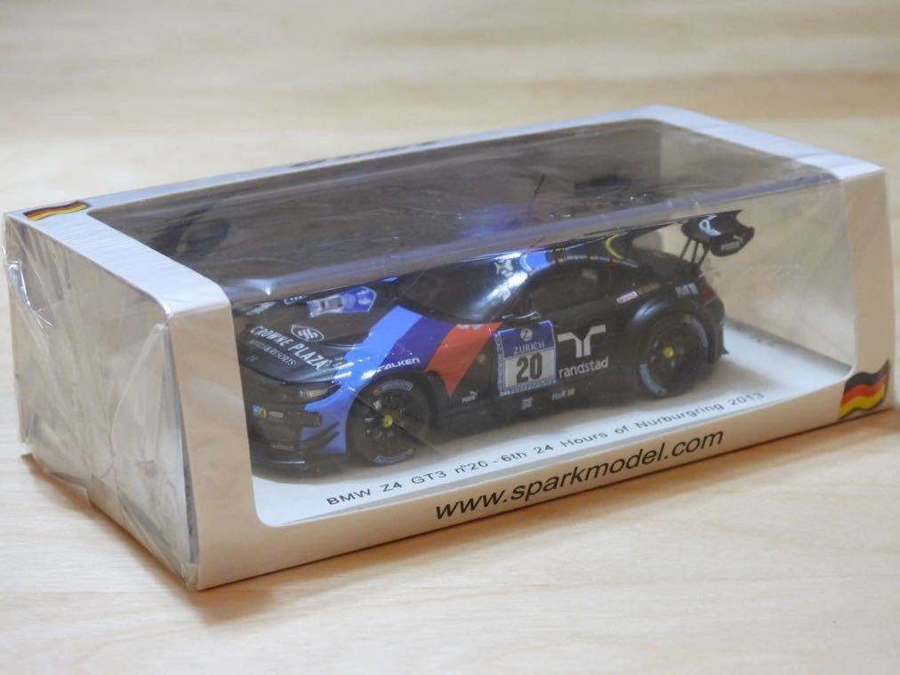 【新品：未開封】スパーク 1/43 BMW Z4 GT3 チーム シューベルト ADAC ニュルブルクリンク24時間 2013年 6位 No.20 [SG081]_画像6