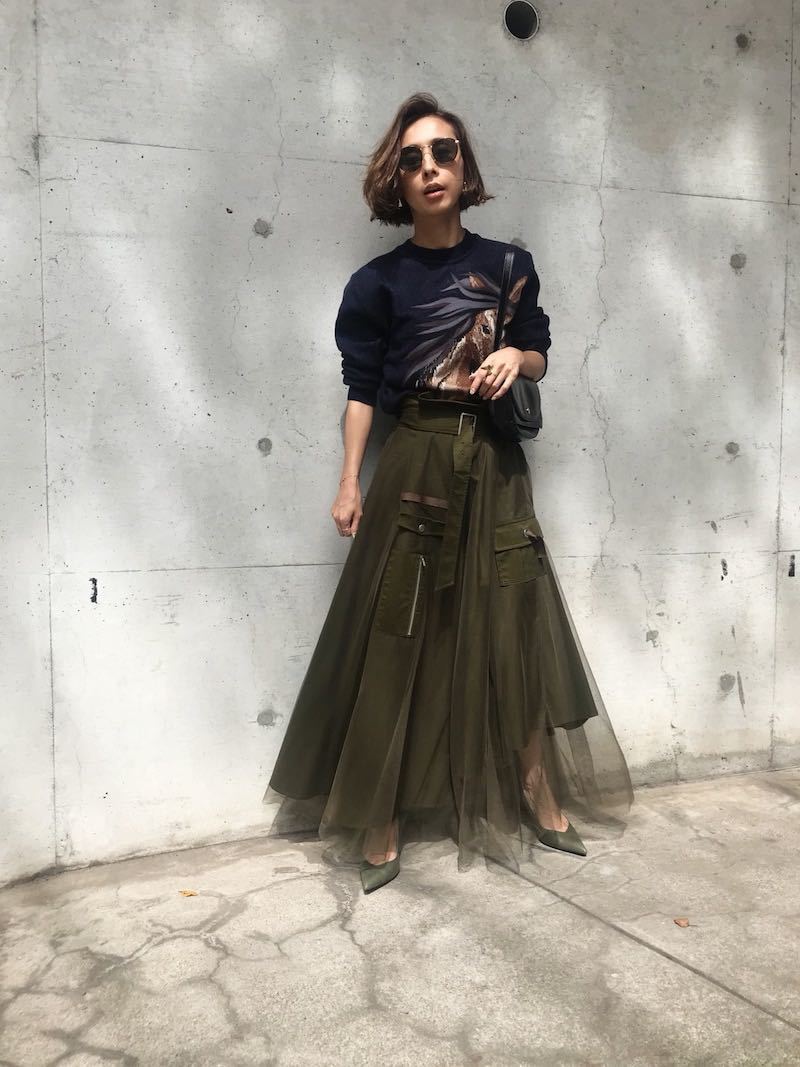 新品未使用品amerivintageアメリビンテージMILITARY ASYMMETRY SKIRT