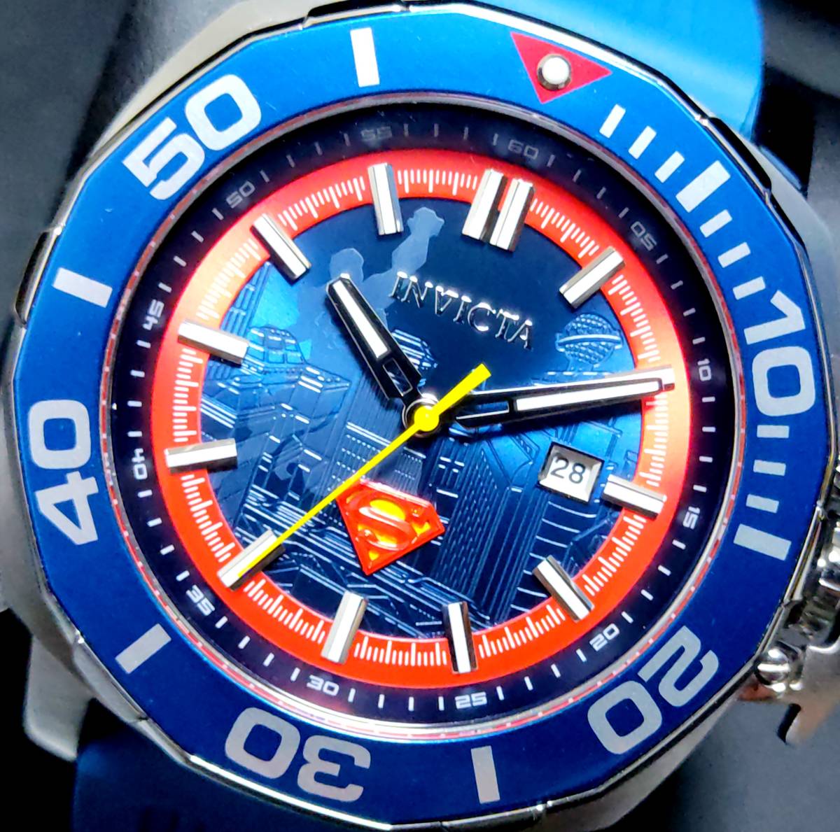 スーパーマン 腕時計 青
