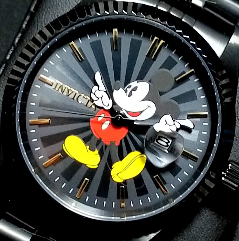 【新品】$595 INVICTA インビクタ 高級腕時計 DISNEY ミッキー ブラック デイトジャスト 世界限定 3000個 日本未発売！