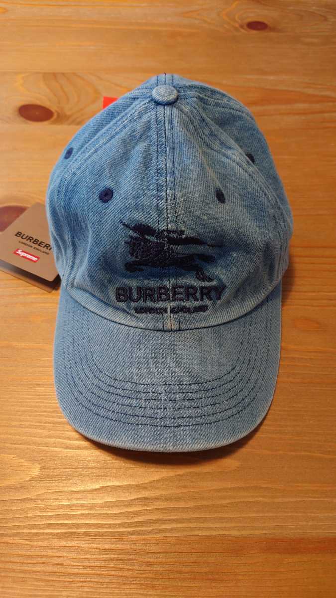 激レア！即完売！SUPREME Burberry Denim 6-Panel CAP キャップ