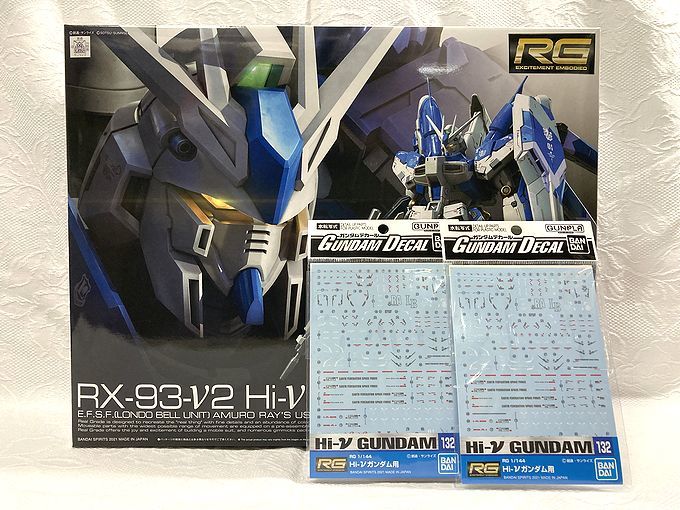 バンダイ RG 1/144 機動戦士ガンダム 逆襲のシャア Hi-νガンダム　ガンダムデカール 132【２点付き】_画像1