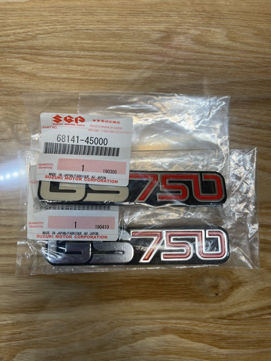 最高 スズキ GS750 純正サイドカバーエンブレム 新品未使用 ...