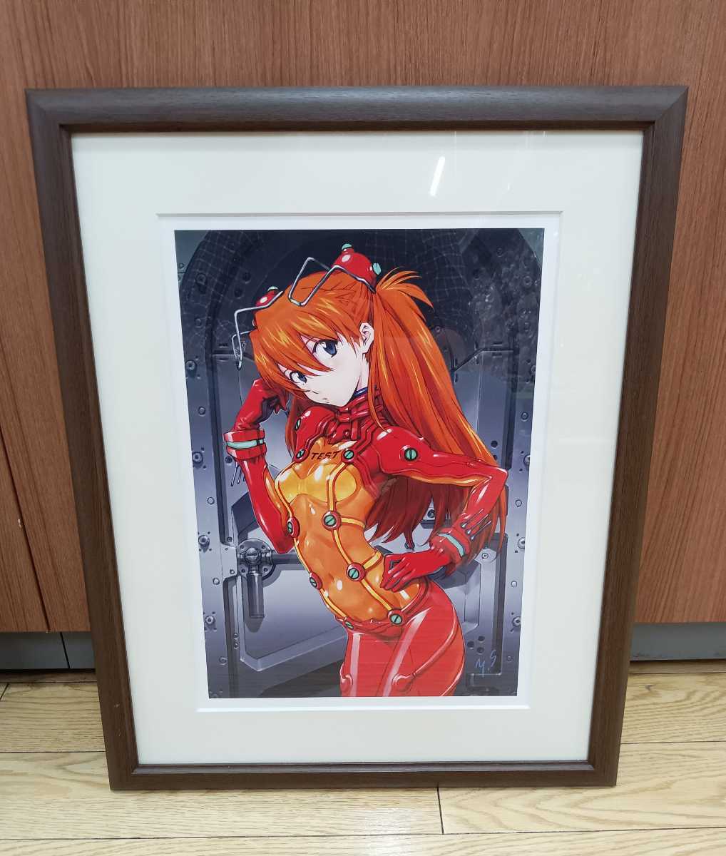 真作　アスカ・ラングレー 複製原画 新世紀エヴァンゲリオン　絵画　EVANGELION　額装_画像1