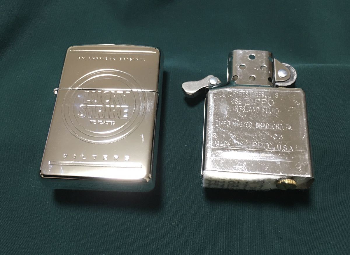 ZIPPO LUCKY STRAIKE GUNDAM 2004 SHIN MATSUNAGA ジッポー ラッキーストライク 機動戦士ガンダム シン・マツナガ ver. たばこ 現状品の画像8