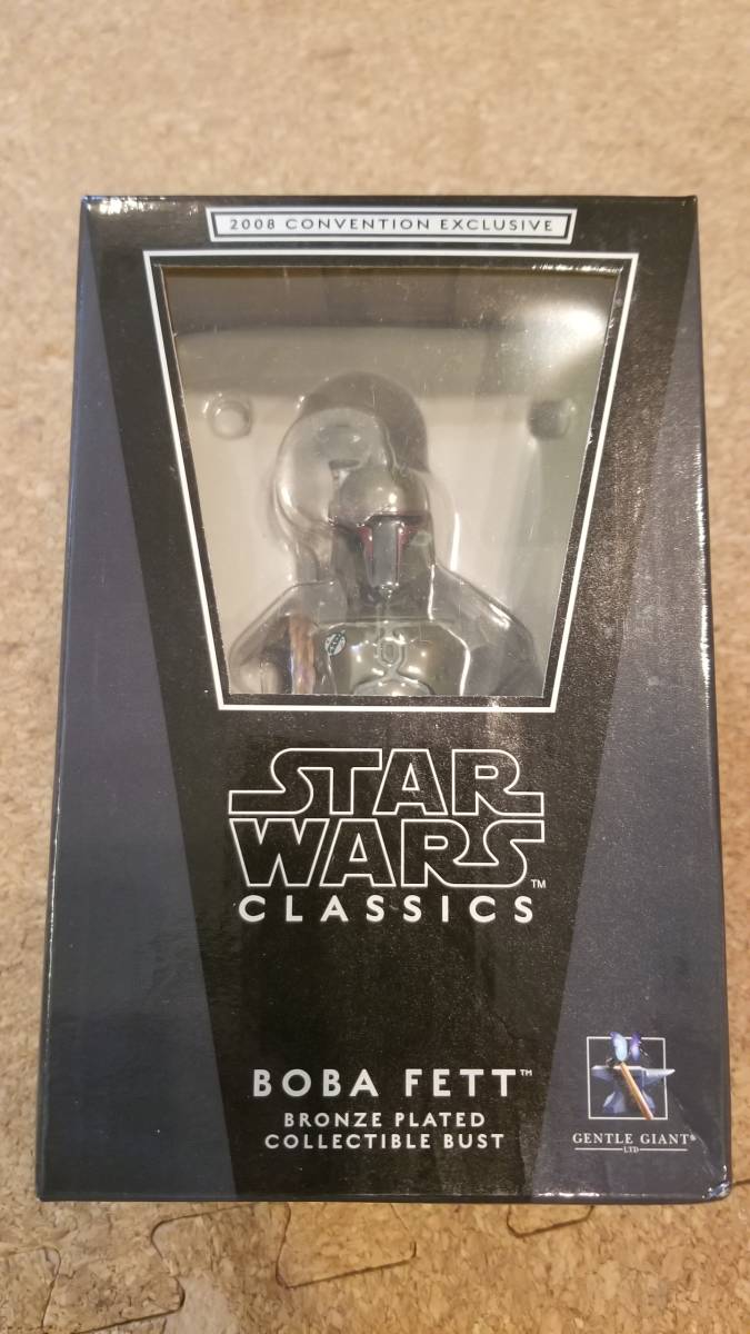 ★レア！未開封/未使用 1000体限定 STAR WARS GENTLE GIANT 2007 CLASSICS BOBA FETT BRONSE PLATED COLLECTIBLE BUST★_画像3