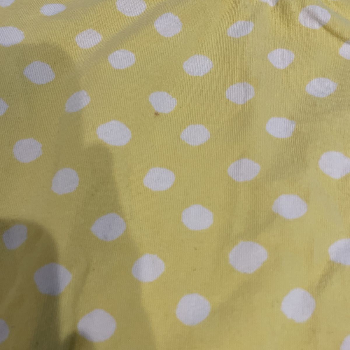 ユニクロ　半袖パジャマ 水玉　黄色　90_画像2