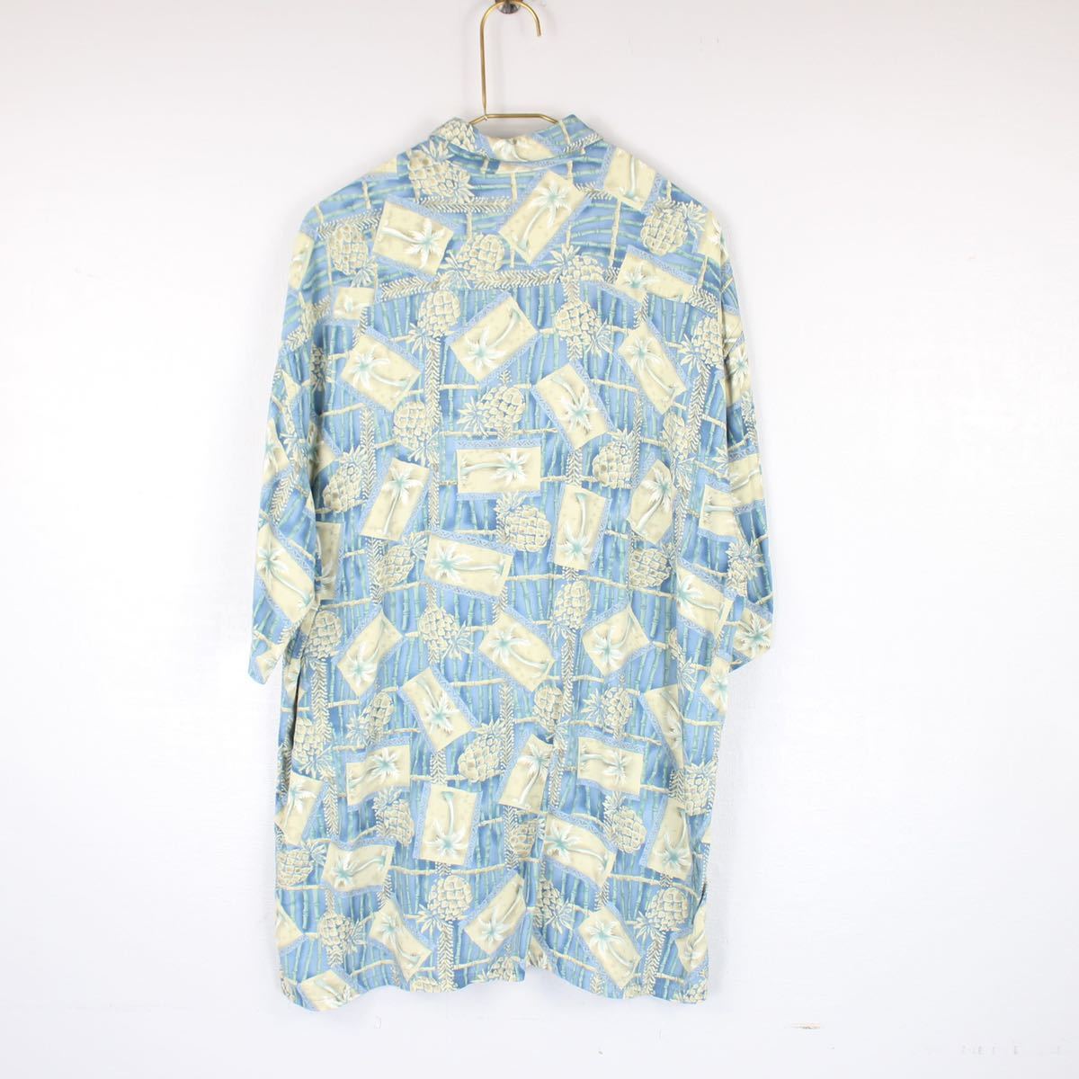 USA VINTAGE pierre cardin HALF SLEEVE PINEAPPLE PATTERNED SHIRT/アメリカ古着ピエールカルダン半袖パイナップル柄シャツ_画像5