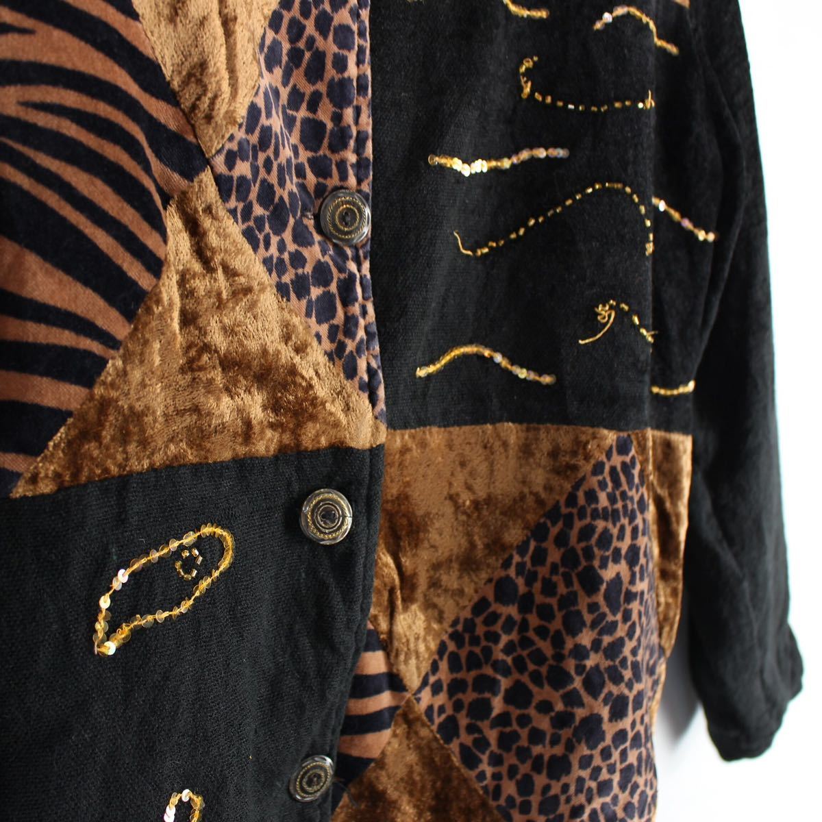 USA VINTAGE WHITE STAG CRAZY PATTERNED DESIGN JACKET/アメリカ古着クレイジーパターンデザインジャケット_画像8