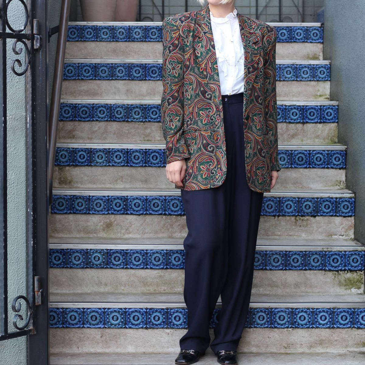 USA VINTAGE talbots PAISLEY PATTERNED TAILORED JACKET/アメリカヴィンテージタルボットペイズリー柄テイラードジャケット