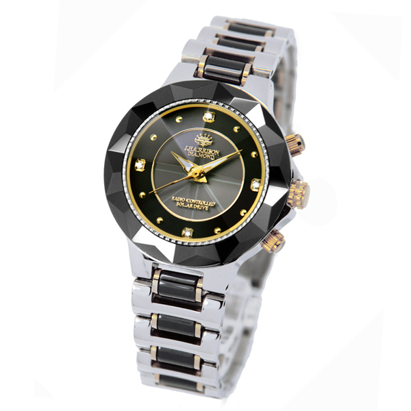 J.HARRISON John is lison4 stone natural diamond solar radio wave for lady wristwatch lady's clock JH-024LBB (8) new goods 