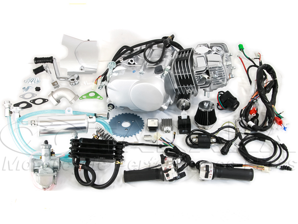 セルつき☆シルバー☆エンジンキット124cc オールキット付き [Y1656