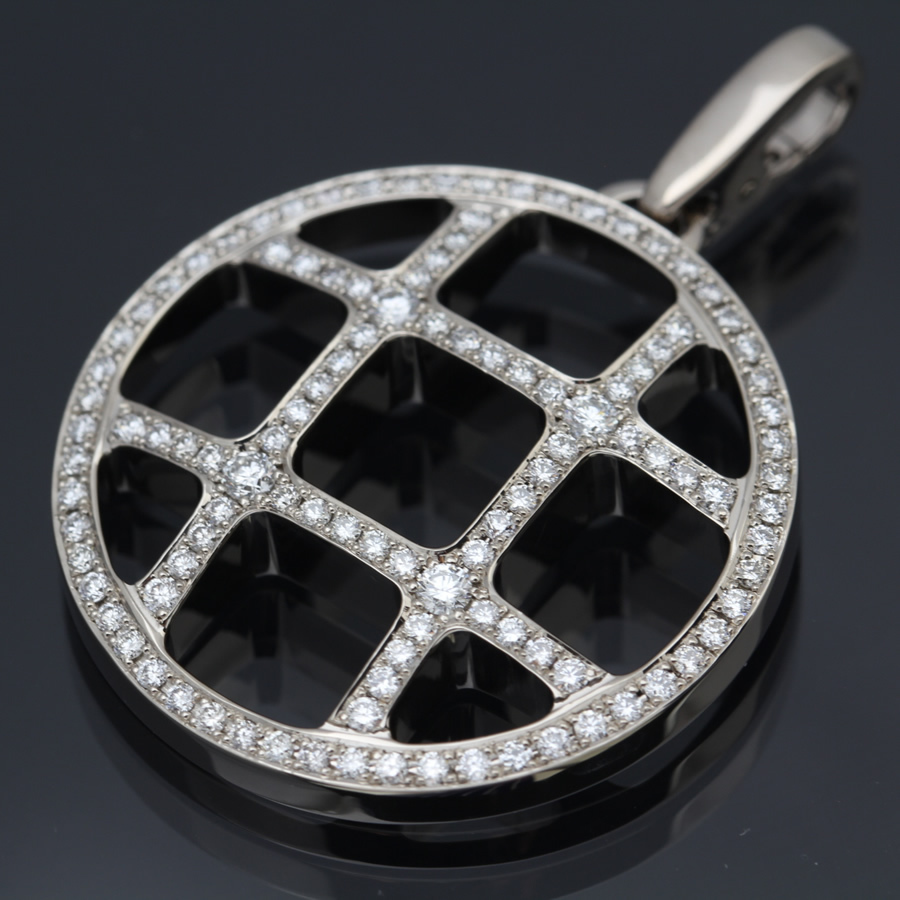 美品 カルティエ Cartier パシャ グリッド 750 WG パヴェ ダイヤ