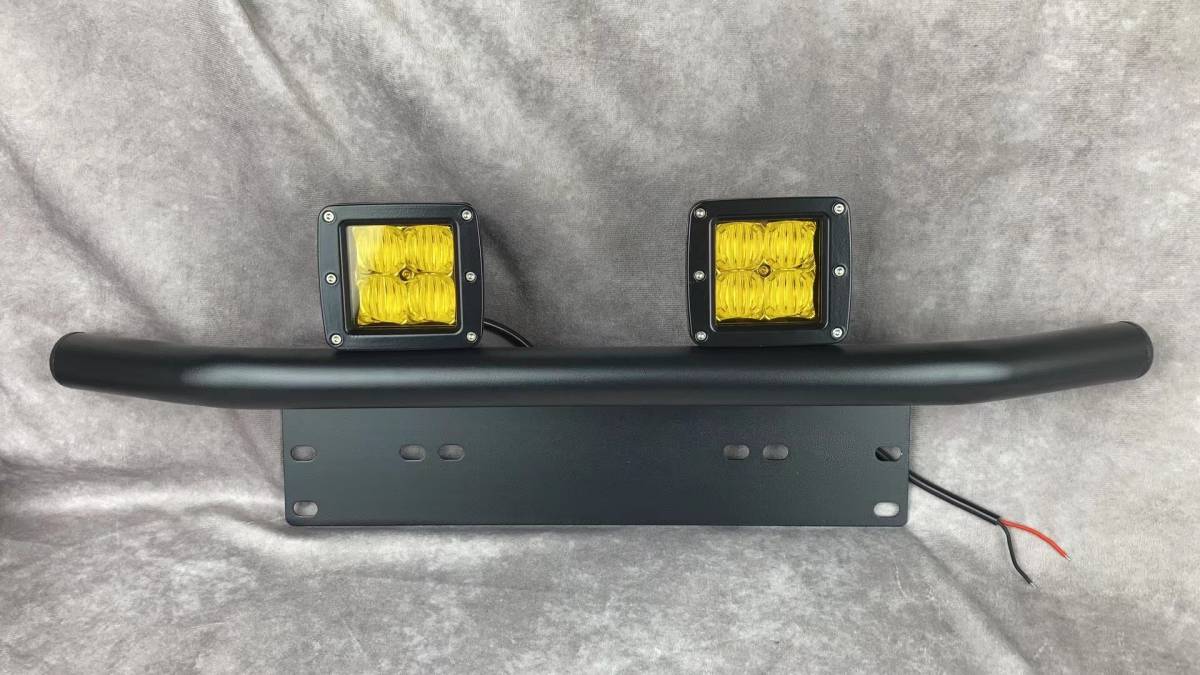 1 jpy ~! 12V 24V aluminium body all-purpose LED 24W 3 -inch yellow 2 piece set pipe bumper number plate attaching foglamp working light working light 