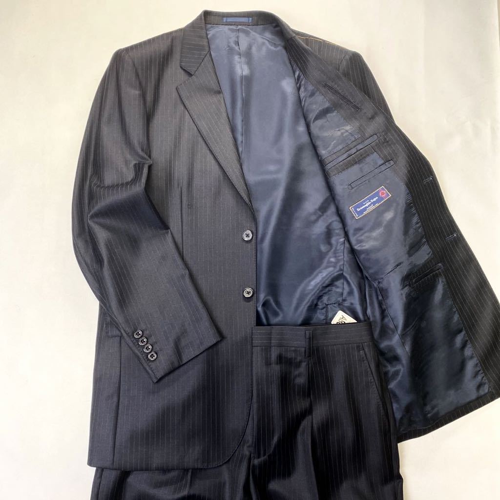 Ermenegildo Zegna シングルスーツ 2つボタン スーツ メンズ 秋冬春 ネイビーストライプ 3588 BB5サイズ