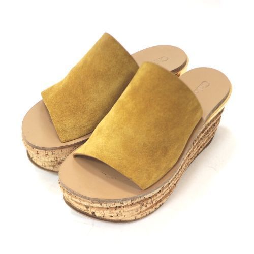 CHLOE クロエ Camille ウェッジ サンダル CH24561 36 イエロー | web