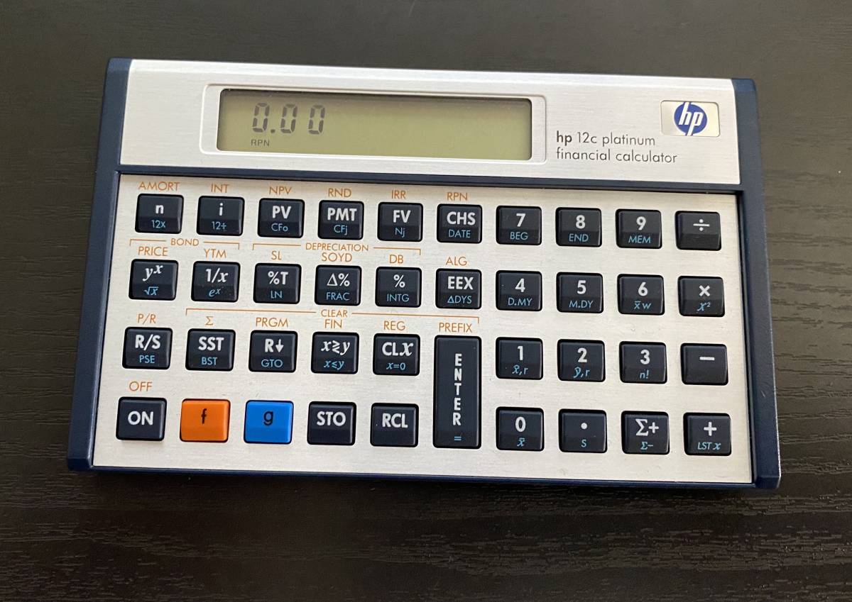 ヒューレット・パッカード　HP12C platinumfinancial calculator ビンテージ　関数電卓