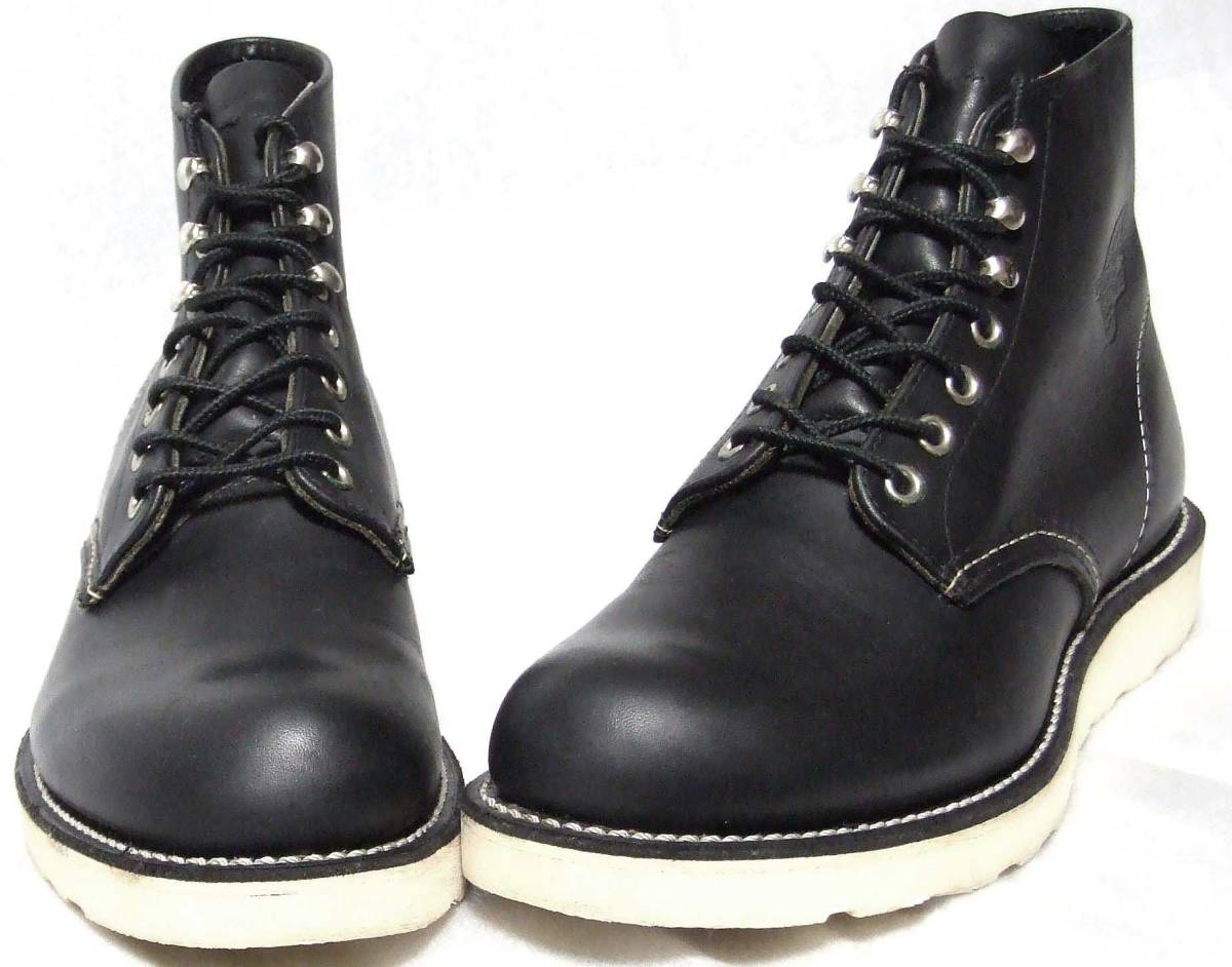 注目 □RED WING-9070【7D-BK】6”プレーン・トゥ肉厚オイルドレザー