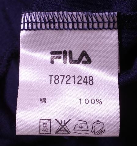 FILA フィラ Tシャツ 半袖 Mサイズ ネイビー 刺しゅう j a202h0529_画像6