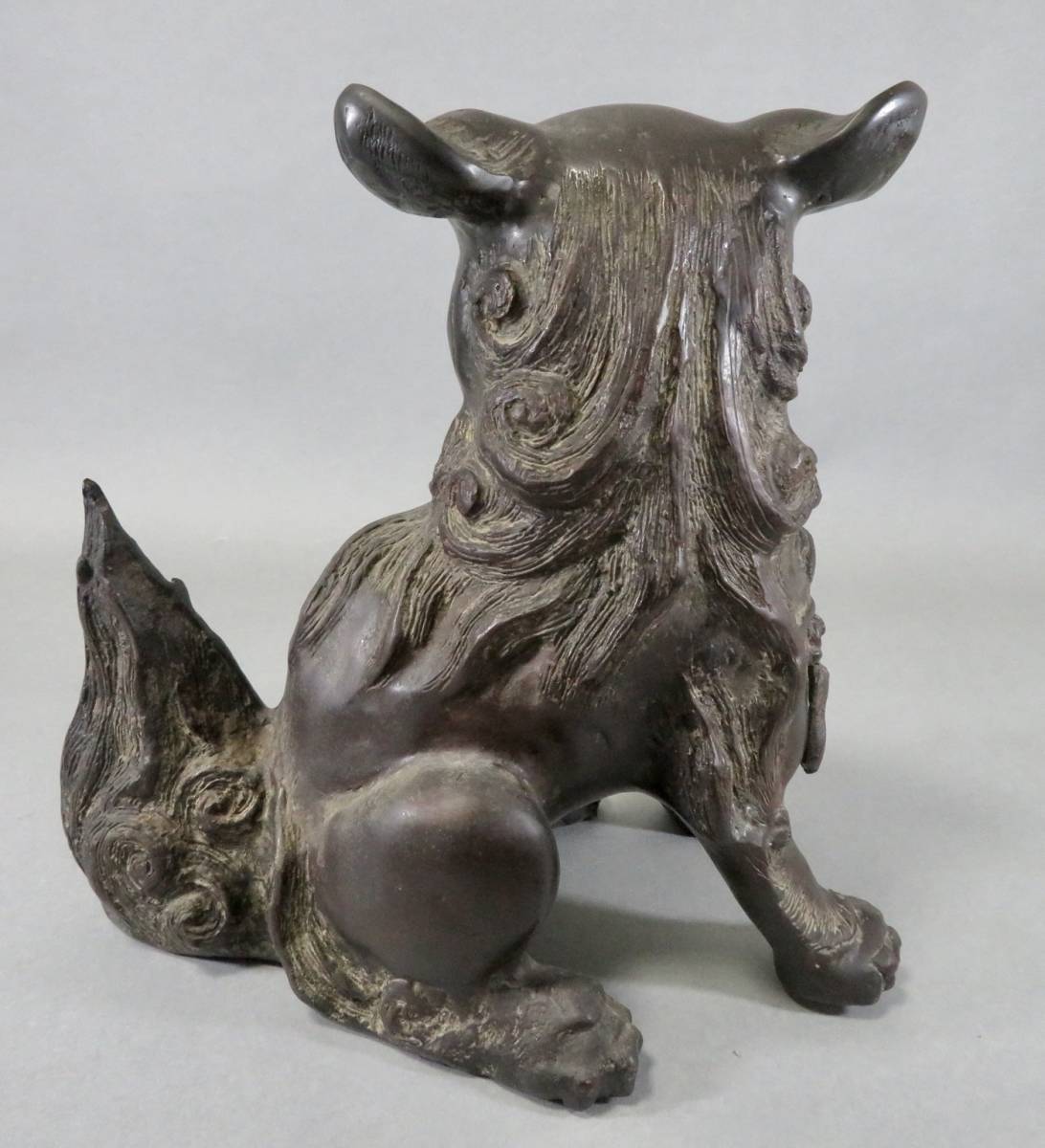 時代の一品【古銅製 シーサー 一対】銅製 ブロンズ 獅子 狛犬 時代の一品【古銅製 シーサー 一対】銅製 ブロンズ 獅子 狛犬
