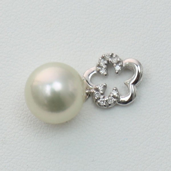  pearl pearl pendant south . White Butterfly pearl pearl pendant 11mm-12mm white color design diamond 10318