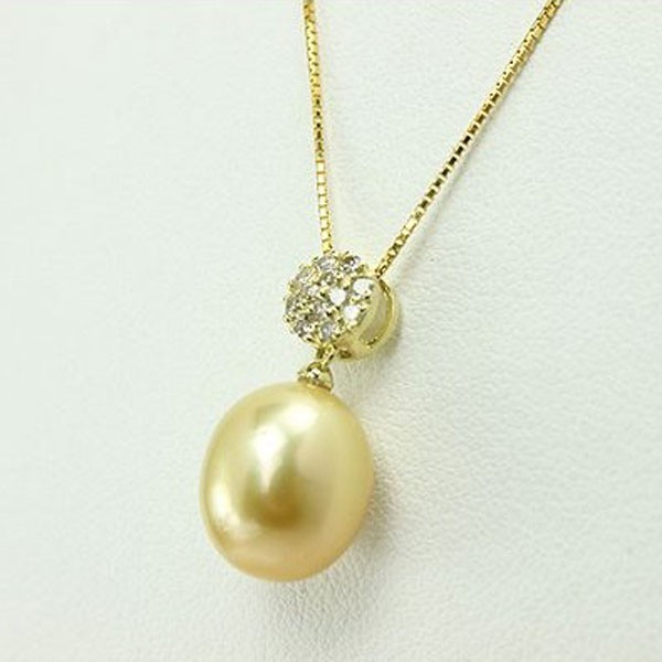  pearl pearl pendant White Butterfly pearl pearl pendant top south . pearl 10mm-11mm natural natural Gold K18 diamond 10587