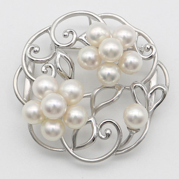  pearl pearl brooch ... pearl pearl brooch Akoya pearl 7.0mm-7.5mm 13pcs white pink color obidome 2 way 13536