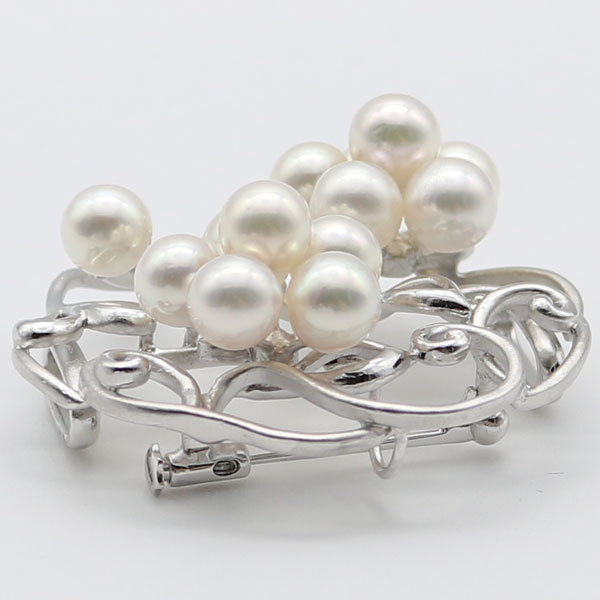  pearl pearl brooch ... pearl pearl brooch Akoya pearl 7.0mm-7.5mm 13pcs white pink color obidome 2 way 13536