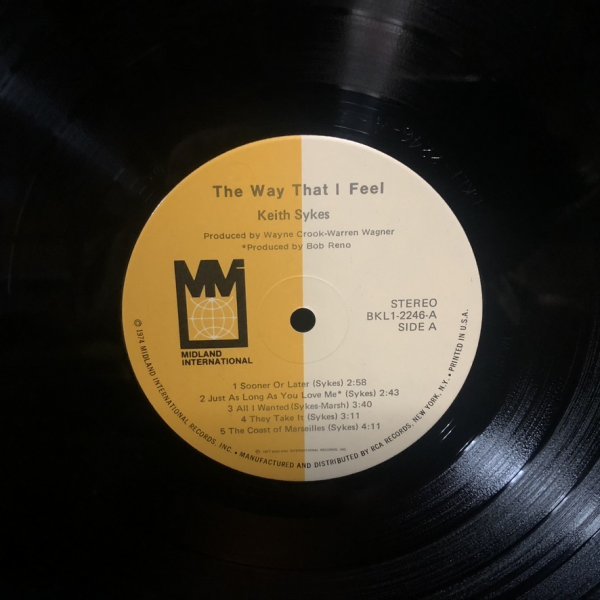 【美盤！'77 US orig】LP★Keith Sykes - The Way That I Feel / BKL1-2246_画像4