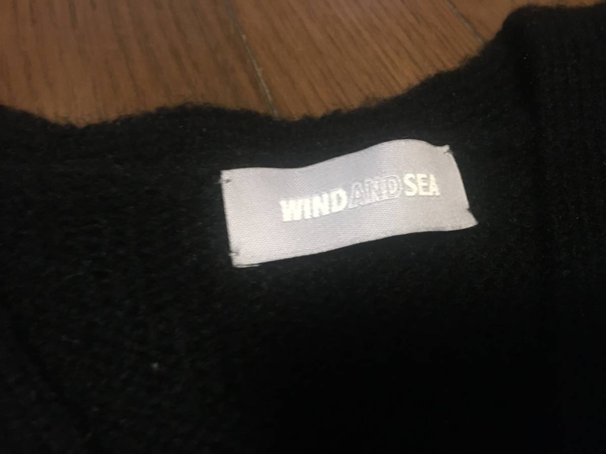 即決!!黒XL WIND AND SEA モヘアカーディガンMOHAIR CARDIGANウィン