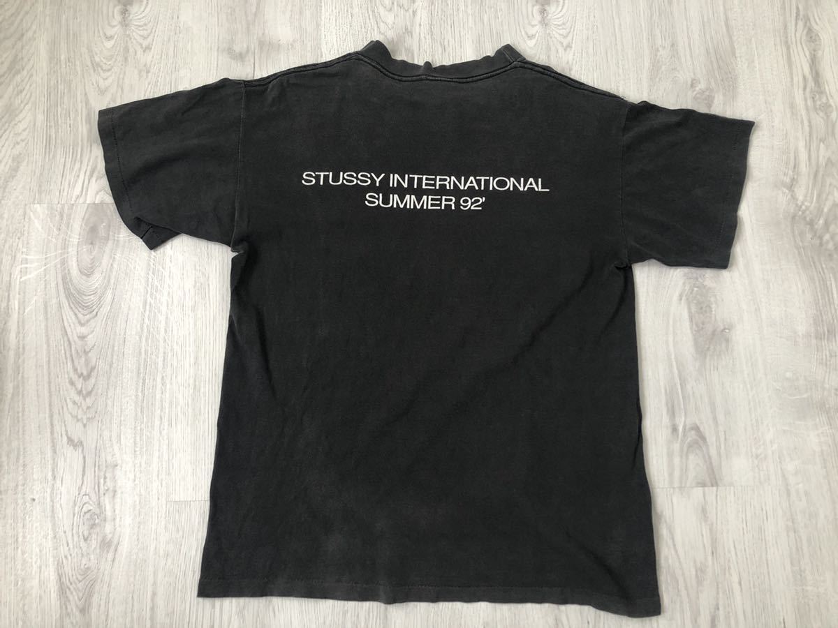 OLD STUSSY INTERNATIONAL SUMMER 92 Tシャツ USA製 黒タグ 90s の商品