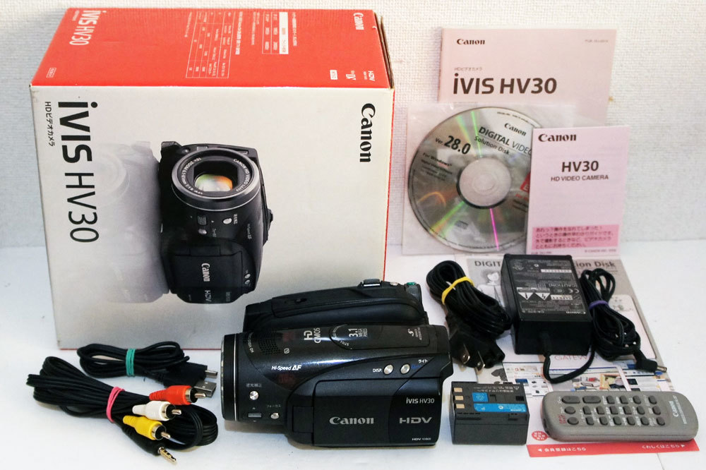 1円～ Canon【 iVIS HV30 】HDV miniDV ハイビジョン ダビングなどに 良品 動作確認済み_画像1