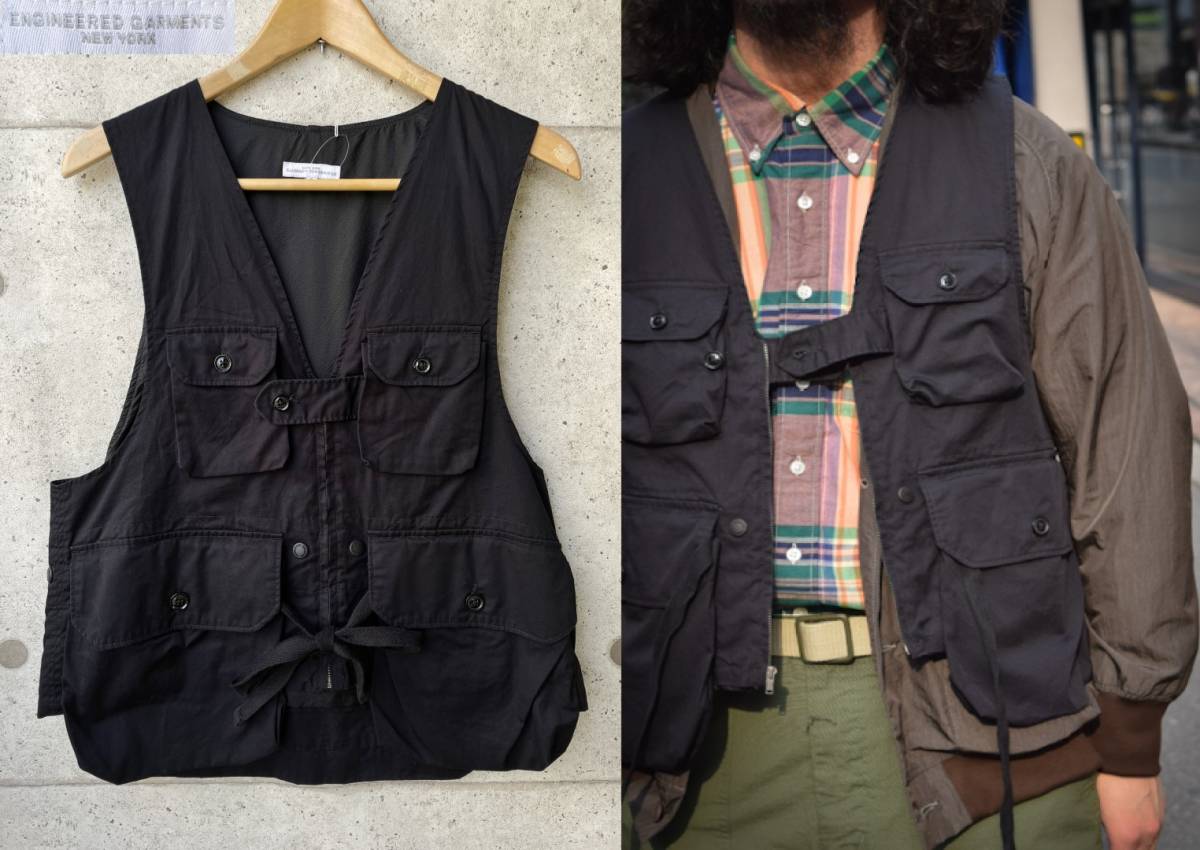 定価49 500円 Engineered Garments エンジニアド ガーメンツ Game Vest Cotton Double Cloth ゲームベスト size S アメリカ製 定価49 500円 Engineered Garments エンジニアド ガーメンツ Game Vest Cotton Double Cloth ゲームベスト size S アメリカ製